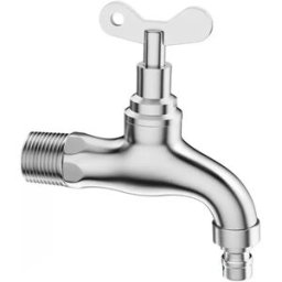 INF Robinet Extérieur Verrouillable - Standard 10cm pour Machine à Laver, Inox
