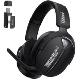 INF Casque gaming circum-aural sans fil tri-mode (Bluetooth 5.3 / 2.4G / filaire) - Autonomie longue, faible latence, micro Le noir