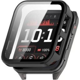 INF Coque de protection intégrale compatible avec Garmin Venu X1 - Protection écran incluse Le noir