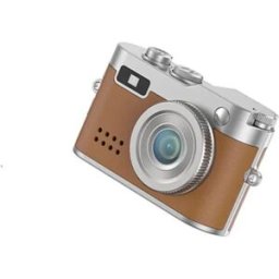 INF Mini caméra numérique - Vrai 1080P/2K, objectif 5MP réel (interpolation 20MP), charge Type-C, OTG et compatible cartes SD Marron