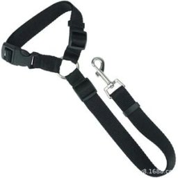 INF Ceinture de sécurité réglable pour animaux de compagnie - Sécurisez votre ami à fourrure lors de vos trajets en voiture Le noir