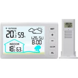 INF Station météo sans fil multifonctionnelle avec écran