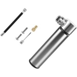 INF Mini pompe à vélo en alliage d'aluminium Argent