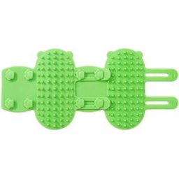 INF Lot de 2 brosses de massage auto-toilettage pour chats et chiens, TPR, montage d'angle avec sangle élastique en silicone Vert