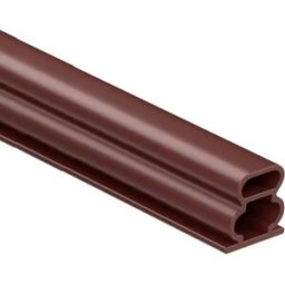 INF Lot de 2 joint d'étanchéité I-beam en mousse EPDM - Auto-adhésif à dos acrylique, insonorisant et étanche pour portes et Marron