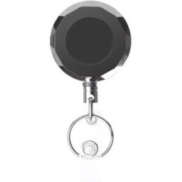 INF Porte-clés Rétractable avec Alliage de Zinc et Câble en Acier - Support de Clés Sûr et Pratique Cendres noires