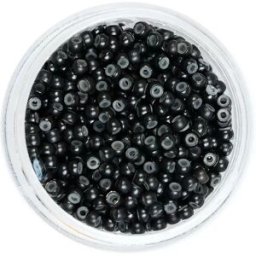 INF Micro-anneaux doublés de silicone nano pour extensions de cheveux Le noir