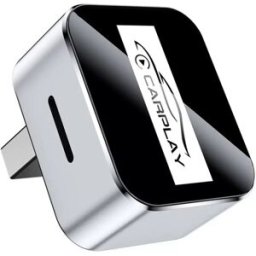 INF Boîtier d'interface intelligent 2-en-1 sans fil CarPlay et Android Auto (Métal + Verre) Argent