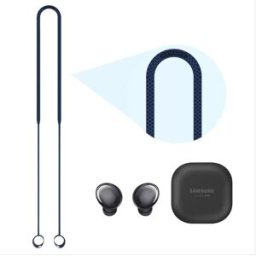 INF Cordon anti-perte en silicone pour écouteurs Bluetooth Compatible Samsung Galaxy Buds Pro Le noir