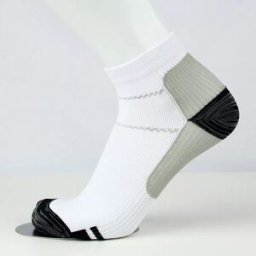 INF Chaussettes de compression pour femmes et hommes, chaussettes athlétiques antidérapantes (5 paires) S gris+blanc