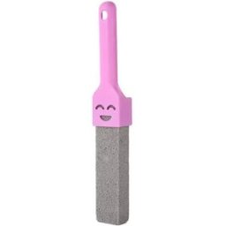 INF Brosse WC en pierre ponce - Nettoyage puissant sans rayer, manche en plastique, résistante aux acides et alcalins, Violet