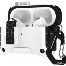 INF Étui de protection pour écouteurs Bluetooth compatible avec AirPods Pro/Pro 2 avec verrouillage magnétique et support de Blanc