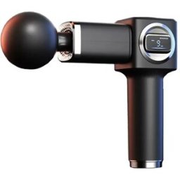 INF Pistolet de massage numérique 9 vitesses avec écran LCD - Mini fascia gun portable, moteur 50W, 18KG de force, batterie Le noir