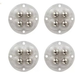 INF Lot de 20 roulettes pivotantes adhésives robustes pour meubles (lot de 4) Transparent