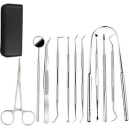 INF Ensemble d'outils dentaires en acier inoxydable, 11 pièces