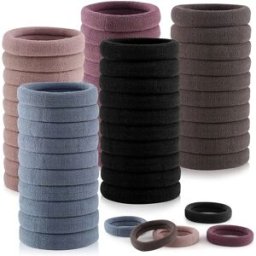 INF Lot de 100 élastiques à cheveux en nylon à haute élasticité pour femmes et filles Multicolore