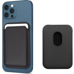 INF Porte-carte magnétique en cuir PU pour iPhone série 12/13 Noir