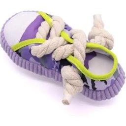 INF Chaussure à couinement en toile pour chien - Jouet à mâcher interactif pour la dentition et le jeu Violet