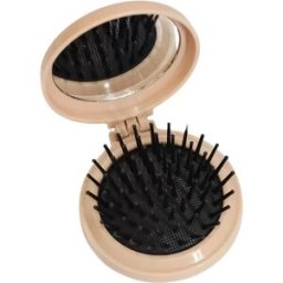 INF Peigne Pliant Compact à Coussin d'Air avec Miroir de Maquillage café