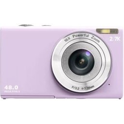 INF Appareil photo numérique 48MP 2,7K FHD zoom numérique 16X, webcam, mise au point automatique Violet clair
