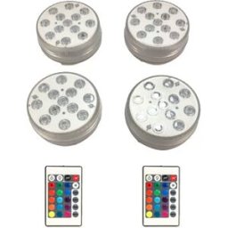 INF Lumières de piscine LED RVB étanches avec télécommande, pack de 4