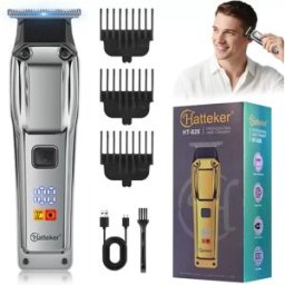INF Tondeuse à Cheveux Rechargeable USB avec Écran LCD - Tondeuse Sans Fil Professionnelle Argent