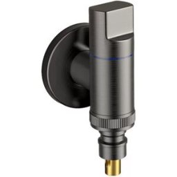 INF Mini Robinet de Machine à Laver - Acier Inoxydable Gris