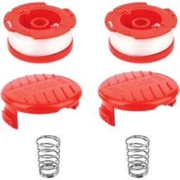 INF Kit de Bobine de Fil de Coupe-Bordure - 2 Bobines, 1 Couvercle et 1 Ressort, Compatible avec les Coupe-Bordures Craftsman