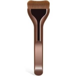 INF Pinceau Fond de Teint Plat Forme Langue Café - Poils Synthétiques Ultra-Fins avec Étui