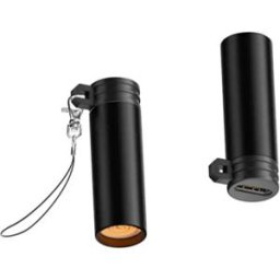 INF Briquet mini Type-C à allumage par souffle (Pack de 2) - USB-C 6.5W 5V1.3A, Alliage d'aluminium, Résistant au vent Le noir