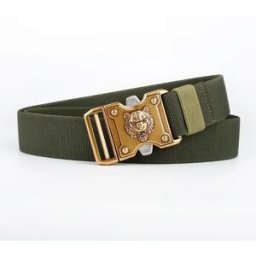 INF Ceinture élastique tactique à boucle alliage double fente à dégagement rapide - Taille 33-37, Convient 70-95kg, Plusieurs Vert