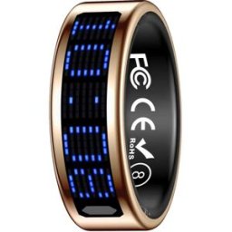 INF Bague Connectée avec Écran : Contrôle Tactile, Suivi Fitness et Télécommande Or rose 9