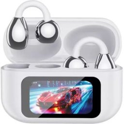 INF Écouteurs Bluetooth Clip-on avec Écran Couleur - Longue Autonomie, Faible Latence Blanc