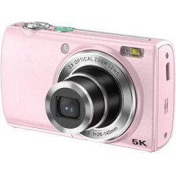INF Capturez chaque détail avec l'appareil photo numérique à zoom optique 5X Rose