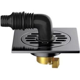 INF Siphon de sol semi-fermé gris canon avec noyau en cuivre pour machine à laver