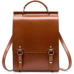 INF Sac à bandoulière réglable en cuir - Sac à dos vintage en cuir de vachette pour l'université et les trajets quotidiens café