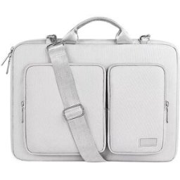 INF Sacoche pour ordinateur portable avec bandoulière L Gris Argenté