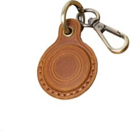 INF Étui en cuir premium pour Apple AirTag Marron