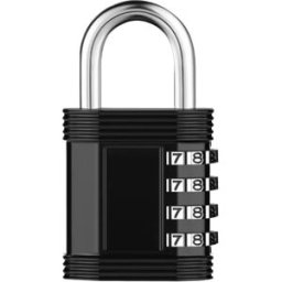 INF Cadenas à combinaison en alliage de zinc - Sécurité sans clé pour bagages, armoires et plus Le noir