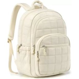 INF Sac à dos pour ordinateur portable de grande capacité Beige