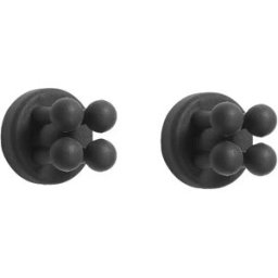 INF Crochets Adhésifs en Silicone - Lot de 2: Crochets Muraux Sans Clou, Sans Dommage pour Cuisine, Salle de Bain & Bureau Le noir
