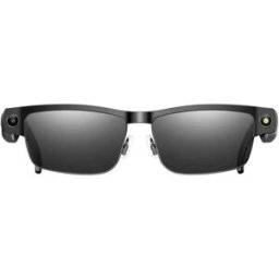INF Lunettes intelligentes AI à monture noire : caméra HD, réduction du bruit et assistant vocal Le noir