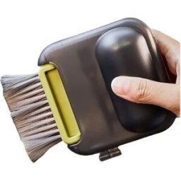 INF Kit de nettoyage portable 3-en-1 : Brosse pour aérations de voiture, clavier et port de téléphone Vert