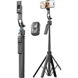 INF Trépied à Selfie en Alliage d'Aluminium 1,6m avec Suivi de Visage IA et Télécommande Bluetooth, compatible avec les