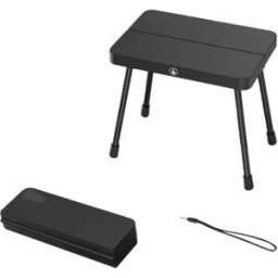 INF Tabouret pliant portable de camping en plein air avec rangement - Forte capacité de charge Le noir