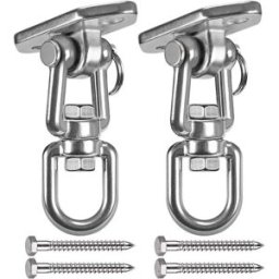 INF Plaque de fixation pivotante pour hamac à fourche - Support en acier inoxydable pour balançoires, hamacs et fauteuils