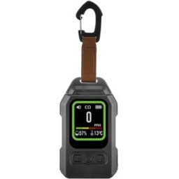 INF Détecteur de Monoxyde de Carbone Portable: Mesure CO avec Support Magnétique, Lampe LED et Affichage Température/Humidité Le noir
