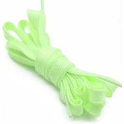 INF Lacets Plats Luminescents 100cm pour 4-5 Œillets - Polyester Vert