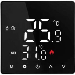 INF Thermostat Intelligent Zigbee Tuya pour Chauffage de l'Eau, Contrôleur de Température Programmable avec Écran LED Le noir