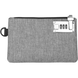 INF Portefeuille de sécurité en tissu Oxford avec verrouillage par mot de passe Gris